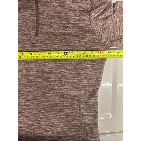 ARIAT Gridwork 1/4 Zip Baselayer Women's Long Sleeve Maroon top Size XS outdoor - Picture 10 of 12